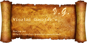 Viszlai Gusztáv névjegykártya